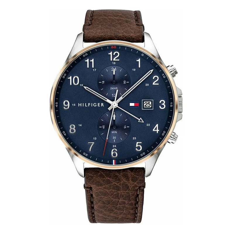 TOMMY HILFIGER West Brown Leather Strap 1791712