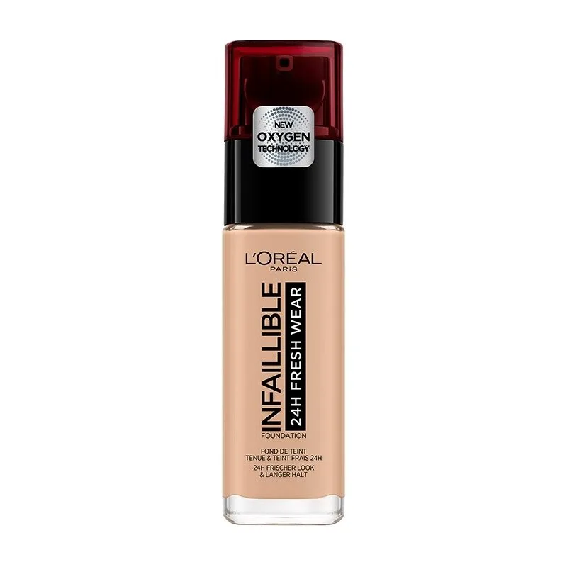 L'Oreal Paris Infaillible 24H Foundation 30ml Βάση που Εξασφαλίζει Διάρκεια & Ανθεκτικότητα - Rose Μπεζ