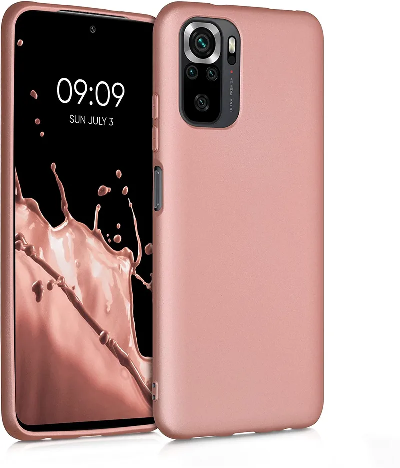 KWmobile Θήκη Σιλικόνης Xiaomi Redmi Note 10 / Note 10S - Metallic Rose Χρυσό (54542.31)