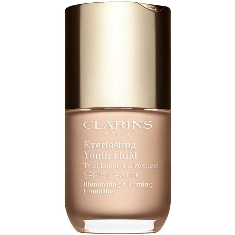Clarins Everlasting Youth Fluid Foundation λαμπρυντικό μεικ απ SPF 15 απόχρωση 100 Lily 30 ml