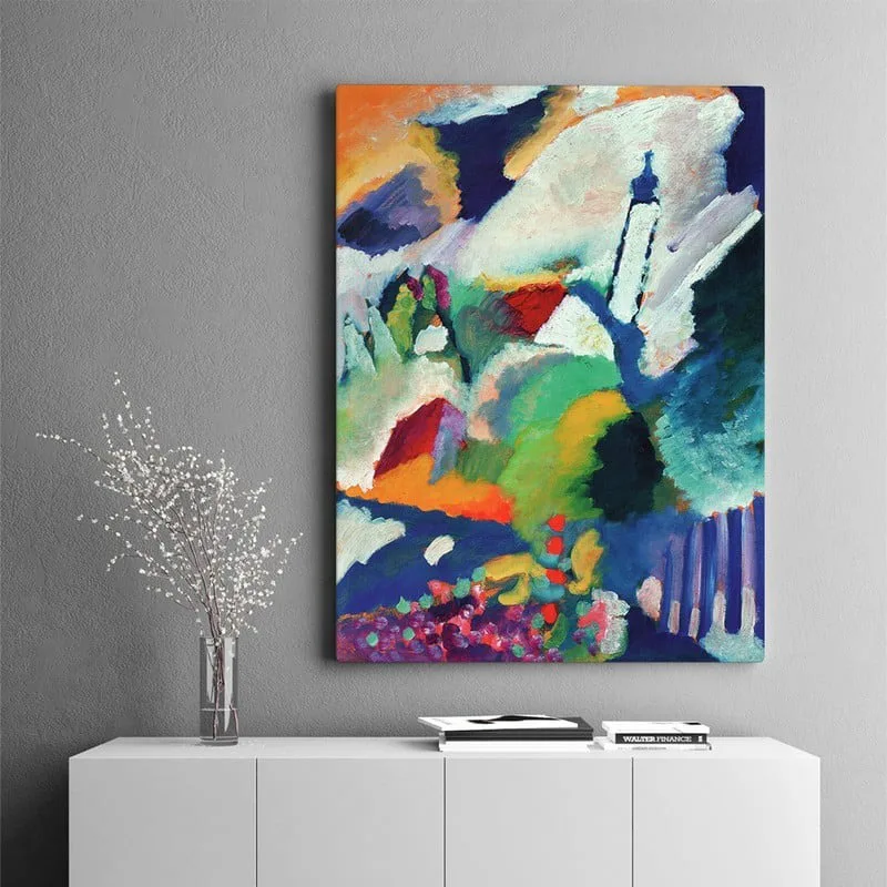 Πινακας σε καμβά KANDINSKY - CHURCH IN MURNAU
