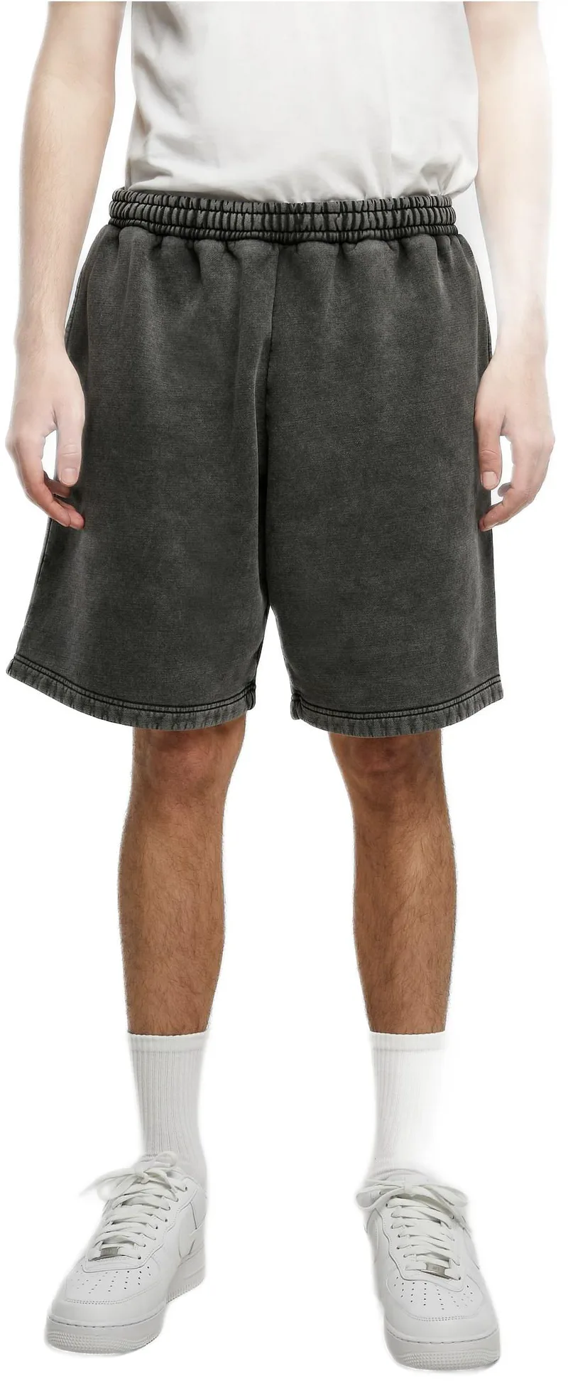 Heavy Stone Washed Sweat Shorts Urban Classics TB6277-00007 black
