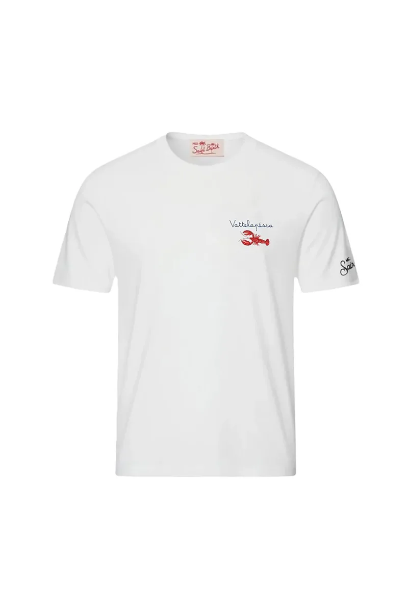 MC2 Saint Barth ανδρικό T-shirt "Vattelapesca" - POT0001-04443L Λευκό