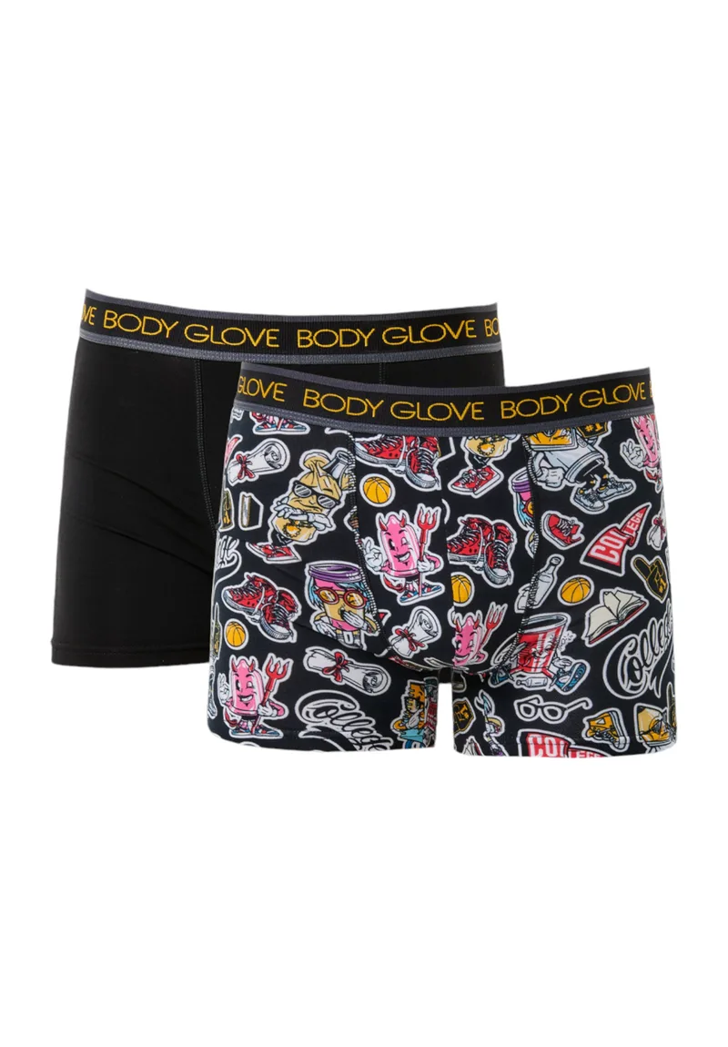 Boxer ανδρικό College Body Glove 2 Τεμ. BGJD430004-Πολύχρωμο