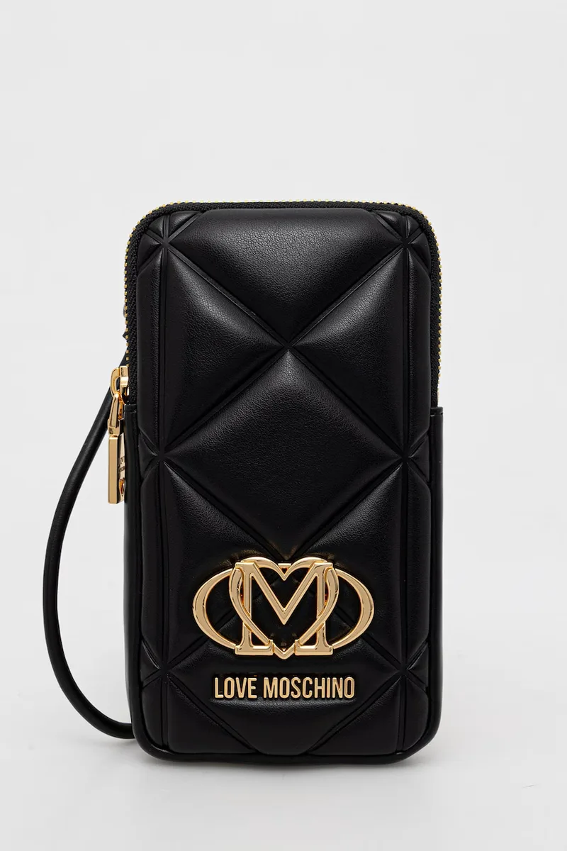 Love Moschino θήκη για τηλέφωνο γυναικεία από απομίμηση δέρματος