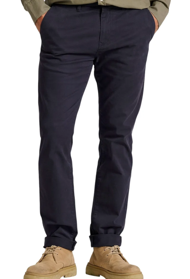 Παντελόνι Υφασμάτινο Funky Buddha Chino FBM010-001-02-NAVY Ανδρικό