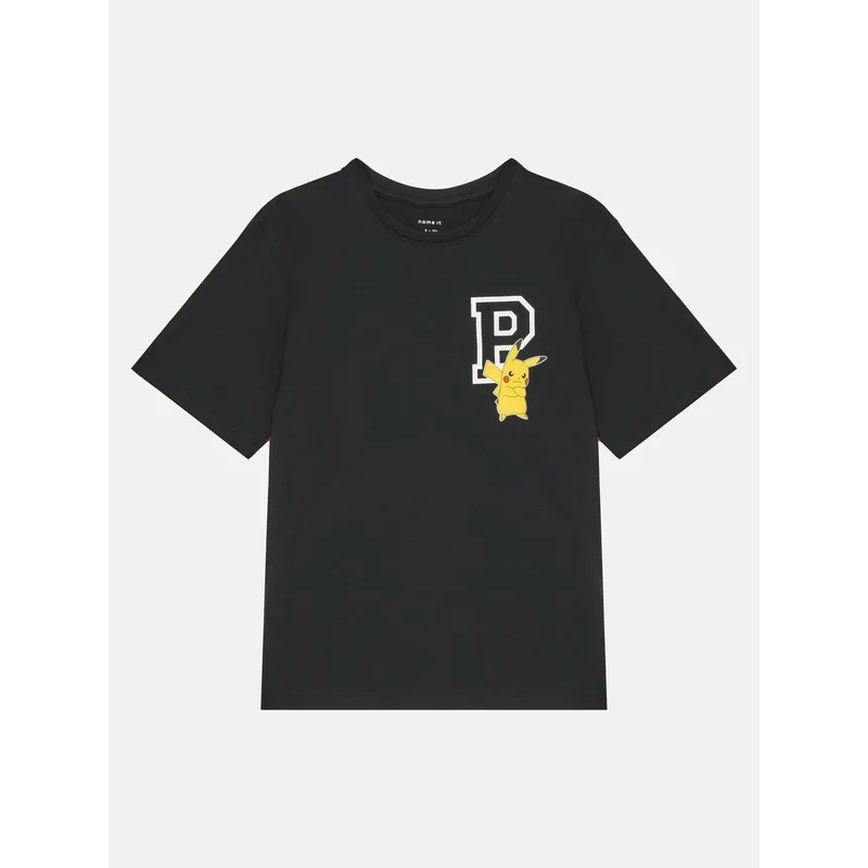 NAME IT T-Shirt 13238582 Μαύρο Regular Fit