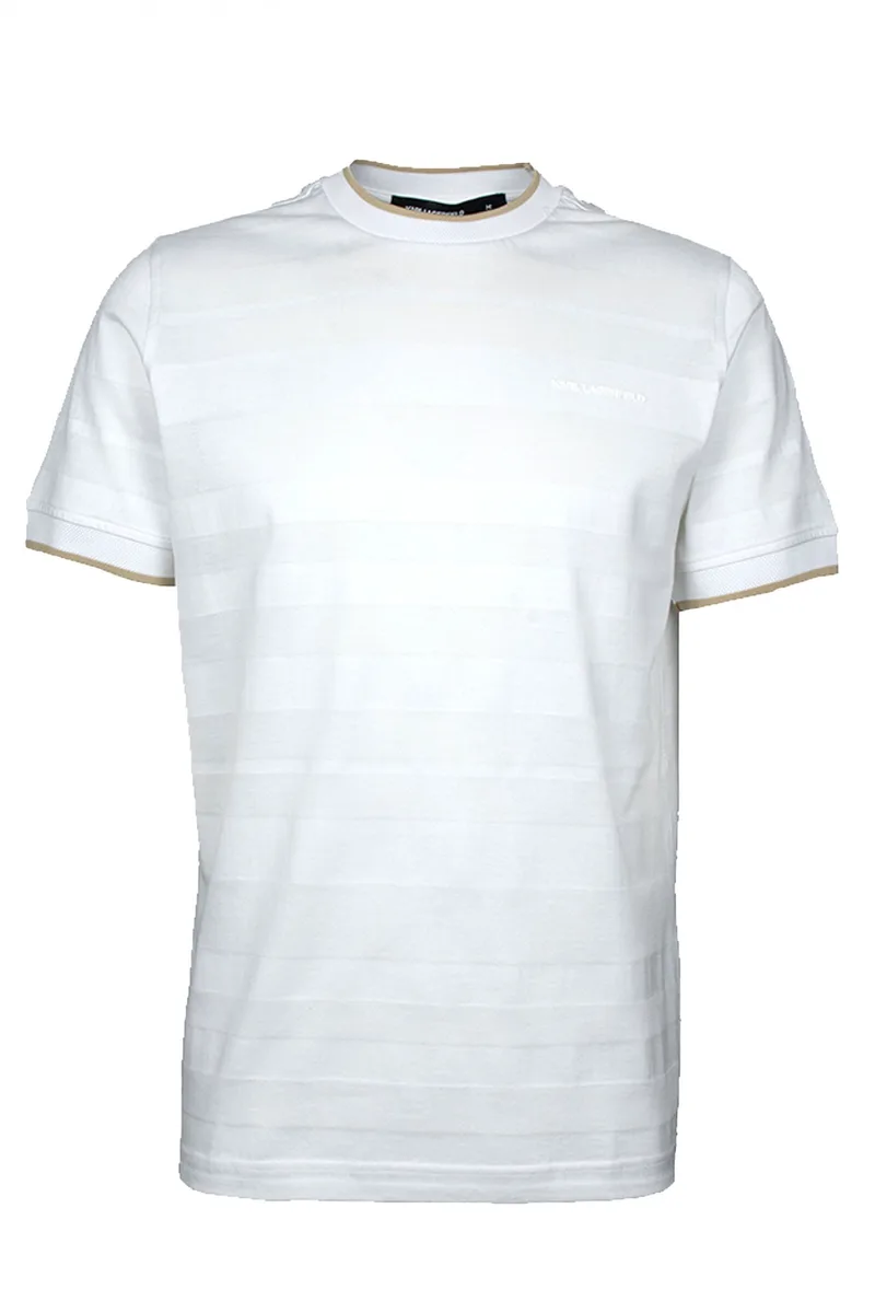 KARL LAGERFELD T-SHIRT LOGO ΛΕΥΚΟ-ΧΡΥΣΟ