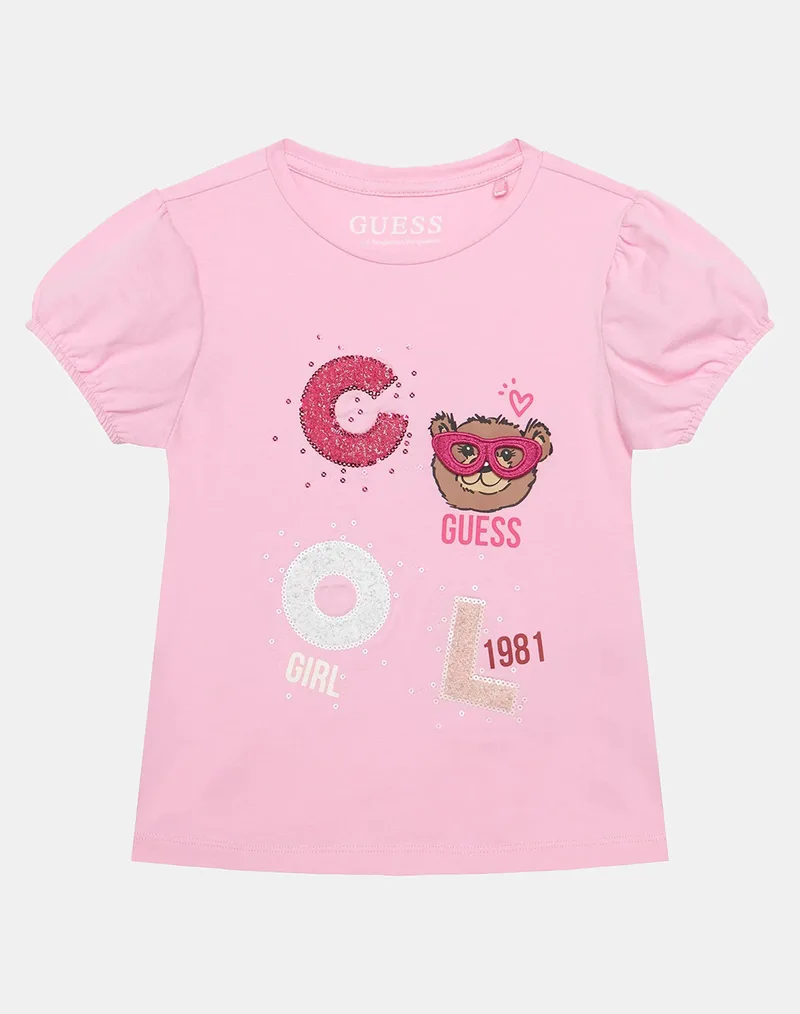 GUESS KIDS SS T-SHIRT ΜΠΛΟΥΖΑ ΠΑΙΔΙΚΟ GIRL K6RI05K6YW4-A61T LightPink