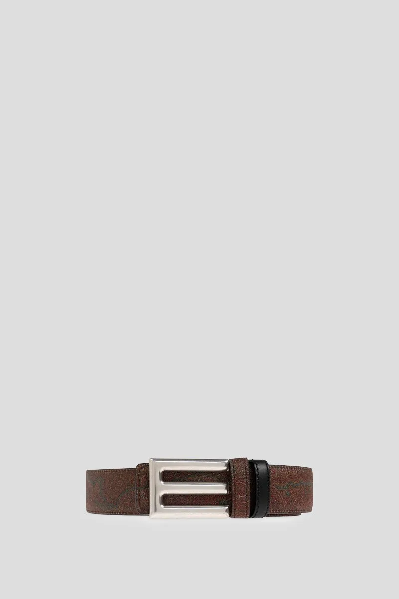 ETRO Ανδρικό Μαύρο Reversible Logo Belt