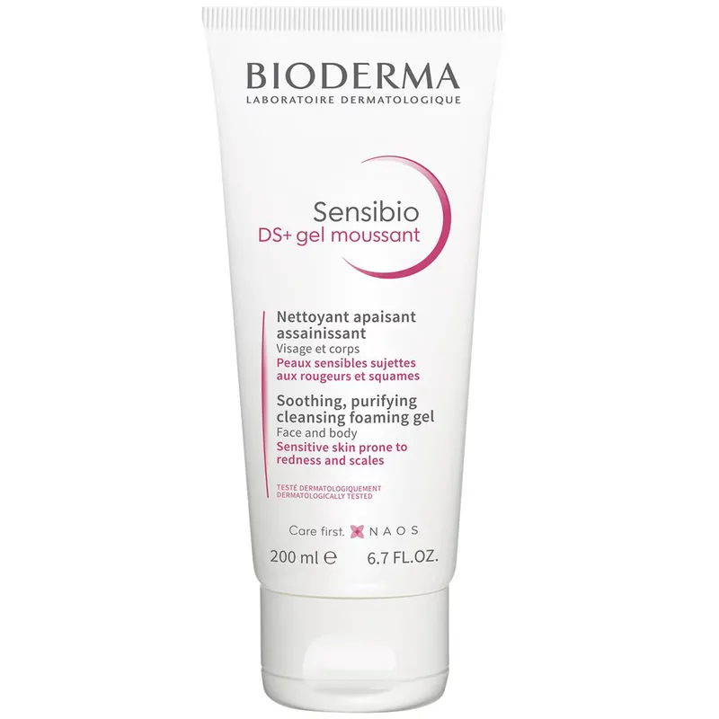 Bioderma Sensibio DS+ Gel Moussant Καταπραϋντικό Gel Καθαρισμού Προσώπου Σώματος Κατά της Ερυθρότητας & της Ξηροδερμίας 200ml