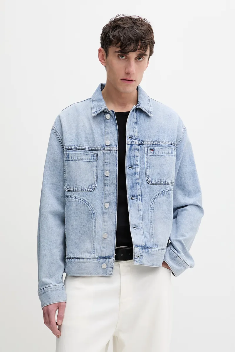 Tommy Jeans μεταβατικό μπουφάν Ανδρικό ντένιμ