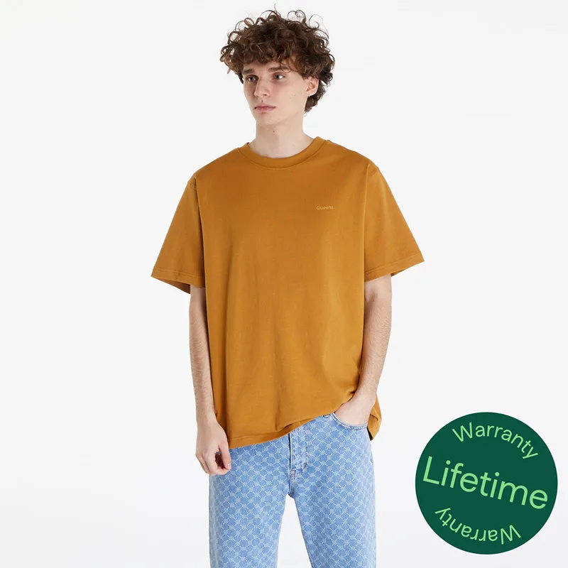 T-shirt Queens Men's Essential T-Shirt With Tonal Print Mustard S