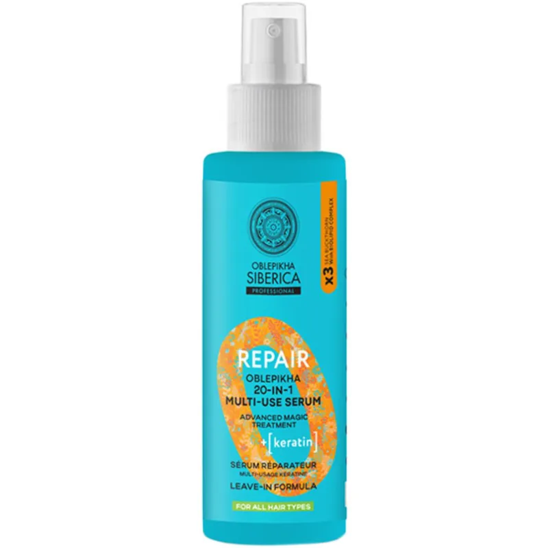 Oblepikha Siberica Professional Repair 20-In-1 with Biolipid Complex & Keratin Multi-Use Serum Ενυδατικός Ορός Αναδόμησης της Τρίχας με Κερατίνη 200ml
