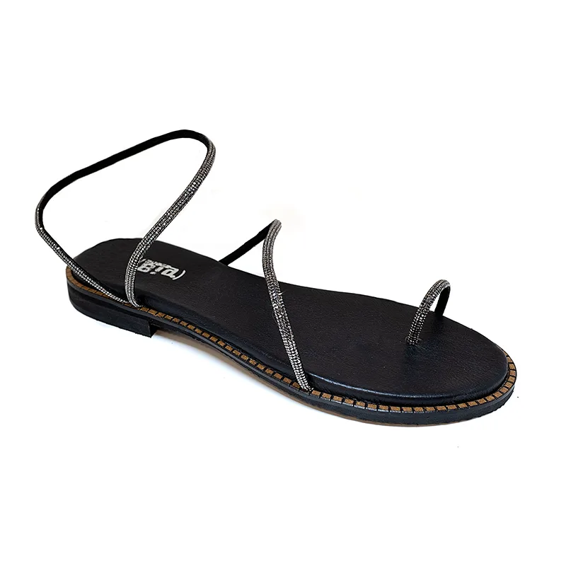 Bigshoes GA11002-01 Δερμάτινο Σανδάλι Μαύρη