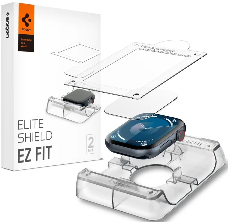 Μεμβράνη Προστασίας Apple Watch 11 / 10 42mm - Spigen EliteShield EZ Fit Screen Protector Οθόνης - 2 Τεμάχια - Clear (AFL08580)