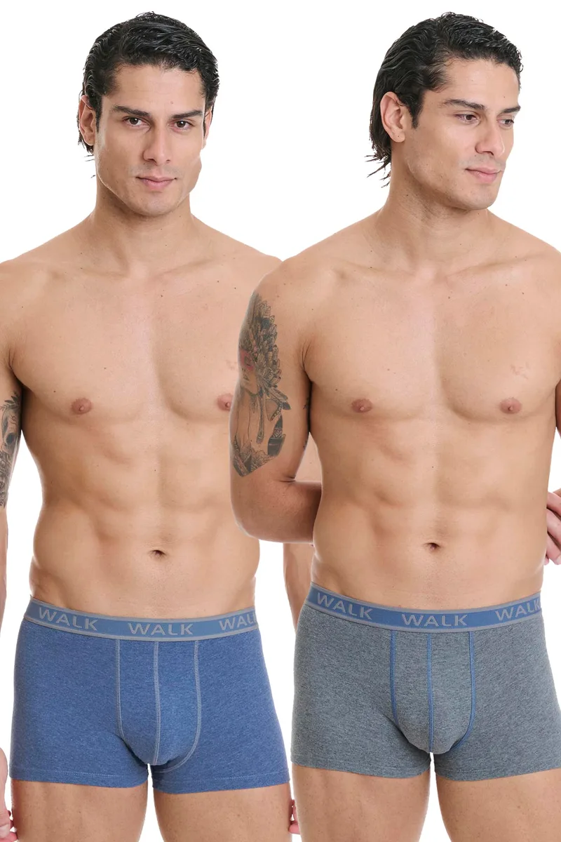 Walk ανδρικά μποξεράκια Stretch Cotton (Συσκ. 2τμχ.)-W1756-0649