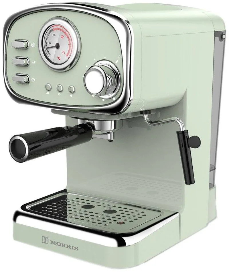 ΚΑΦΕΤΙΕΡΑ ESPRESSO RETRO MORRIS R20807EMG LIGHT GREEN