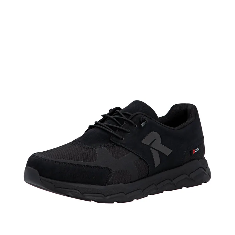 Rieker 09104-00 Ανατομικό Δερμάτινο Sneaker Μαύρο