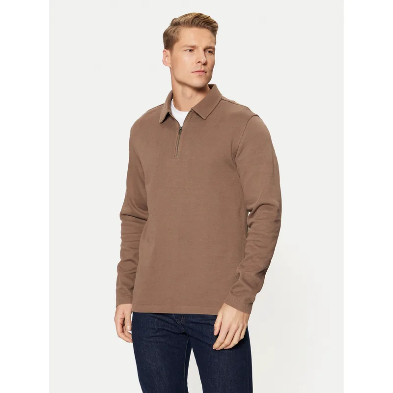 Selected Homme Polo 16095710 Καφέ Regular Fit