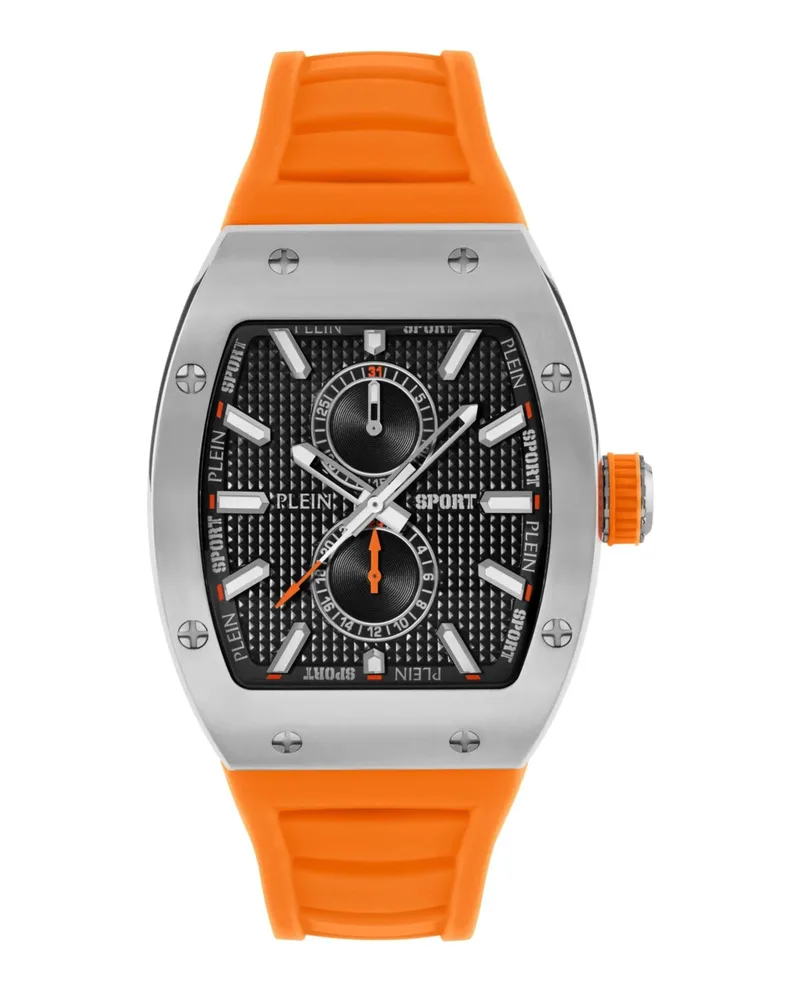 PLEIN SPORT Stormbreaker - PSSGA0426, Silver case with Πορτοκαλί Rubber Strap