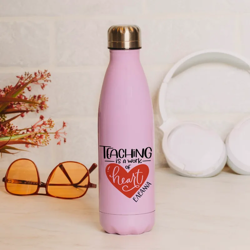 Teaching, Work of Heart - Μπουκάλι Θερμός 500ml - Μωβ