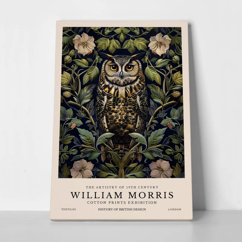 Πινακας σε καμβά WILLIAM MORRIS - OWL 4