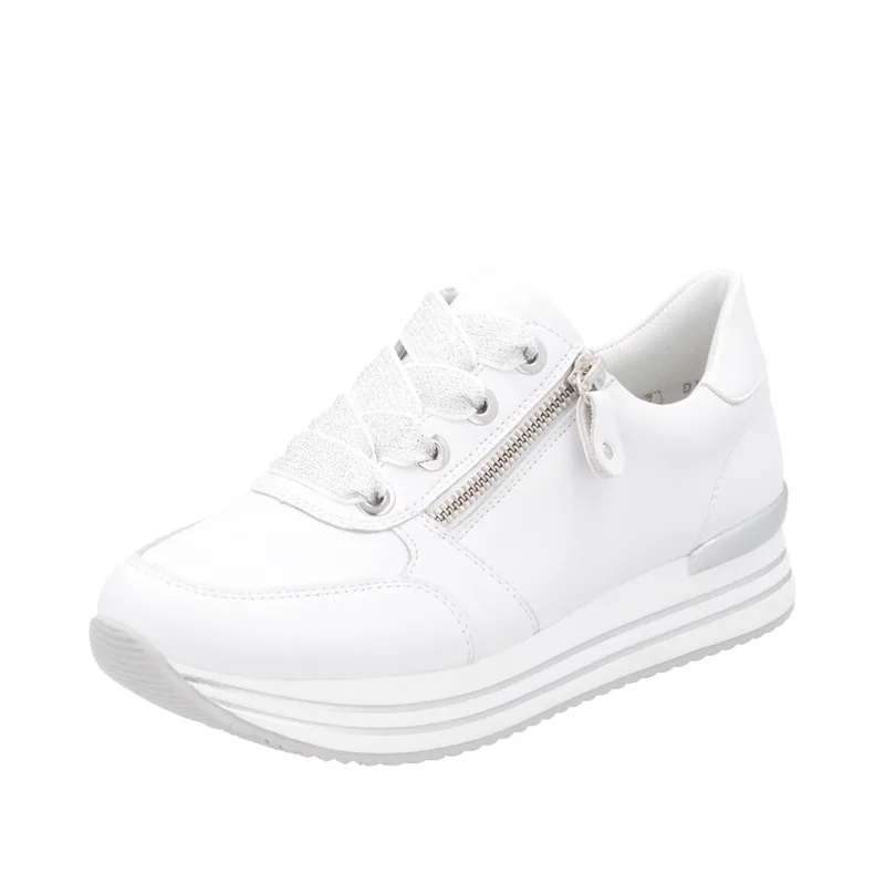Remonte D1302-82 Ανατομικό Δερμάτινο Sneaker Λευκό