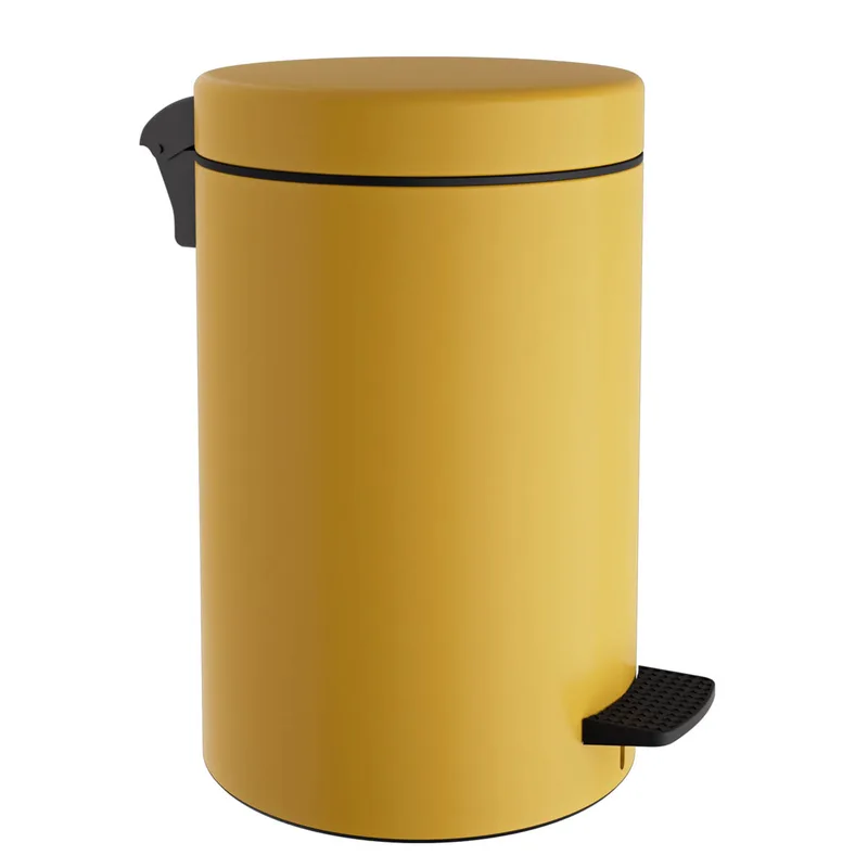 Κάδος Απορριμμάτων Μπάνιου (Φ25x40) Pam & Co 12lt 12-090-603 Matt Yellow