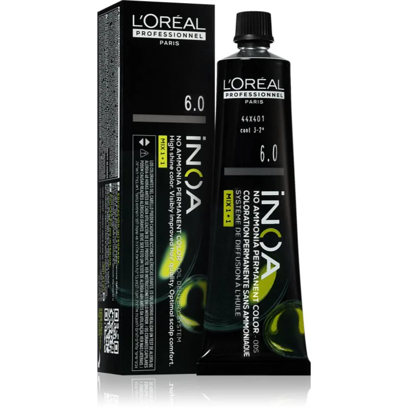 L’Oréal Professionnel Inoa μόνιμη βαφή μαλλιών χωρίς αμμωνία απόχρωση 6.0 60 ml