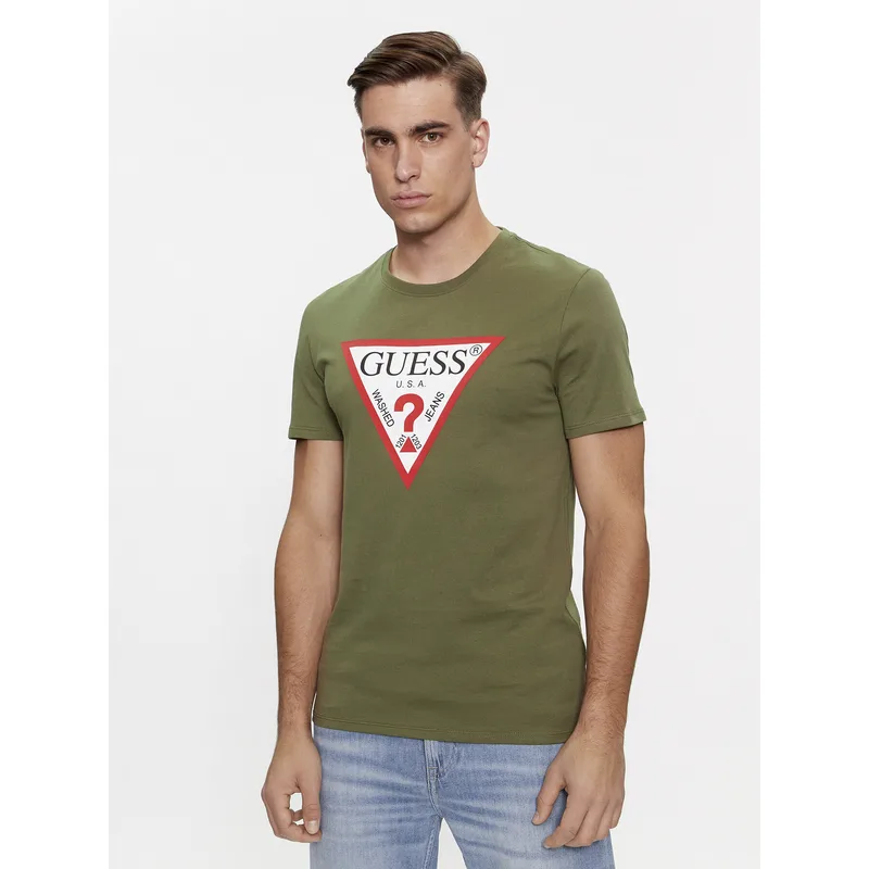Guess T-Shirt Logo M2YI71 I3Z14 Πράσινο Slim Fit