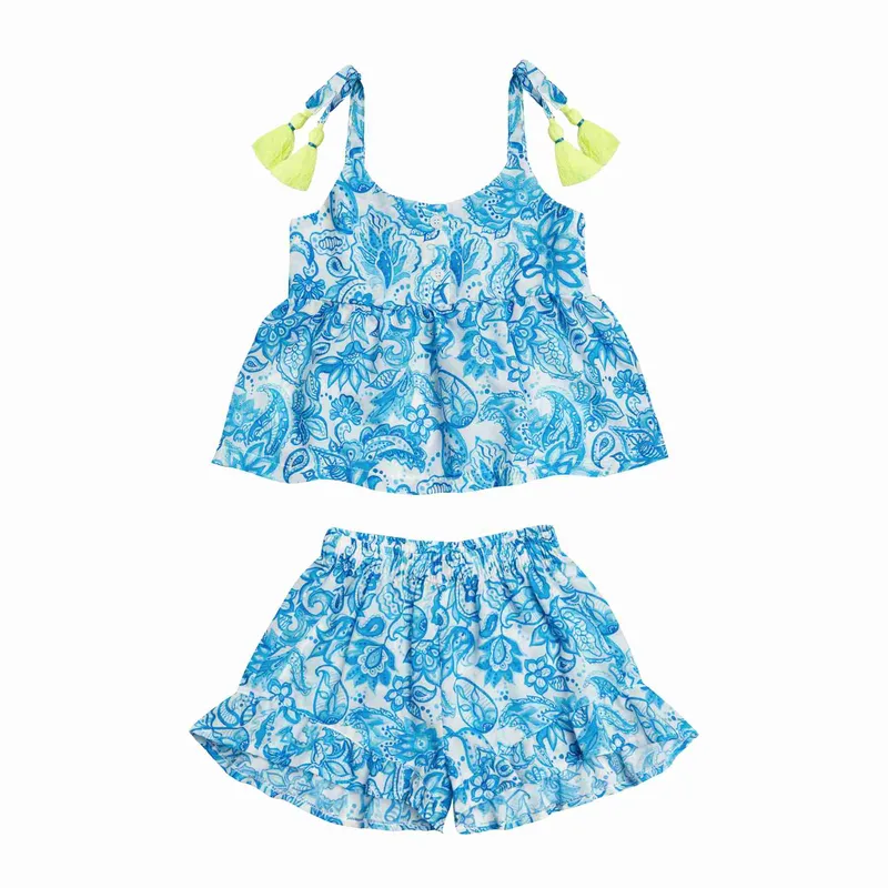 GIRL'S TOP SHORTS SET CYCLADIC