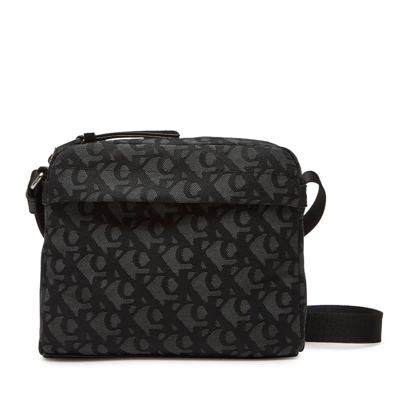 Τσαντάκι Calvin Klein Slouched Monogram Mini Zip Fligh LV04G3175G Μαύρο