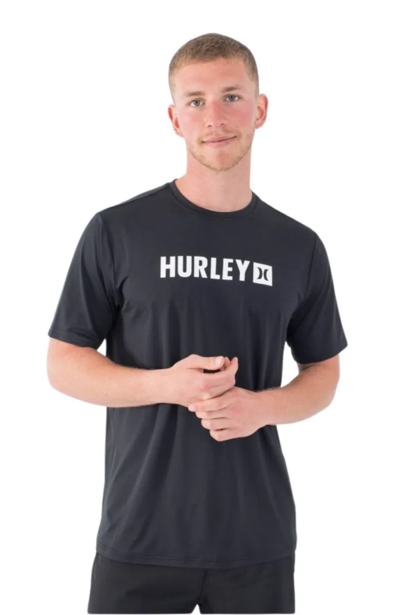 HURLEY Ανδρικό T-Shirt EVD HYBRID UPF - ΜΑΥΡΟ-MAT0000990-BLACK