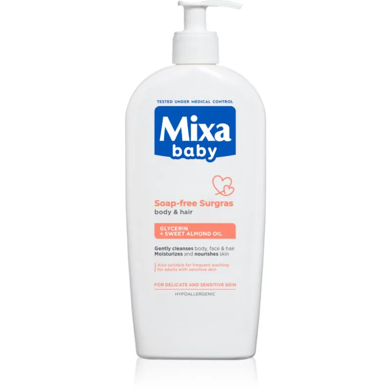 Mixa Baby τζελ για ντους και σαμπουάν 2 σε 1 για παιδιά 400 ml