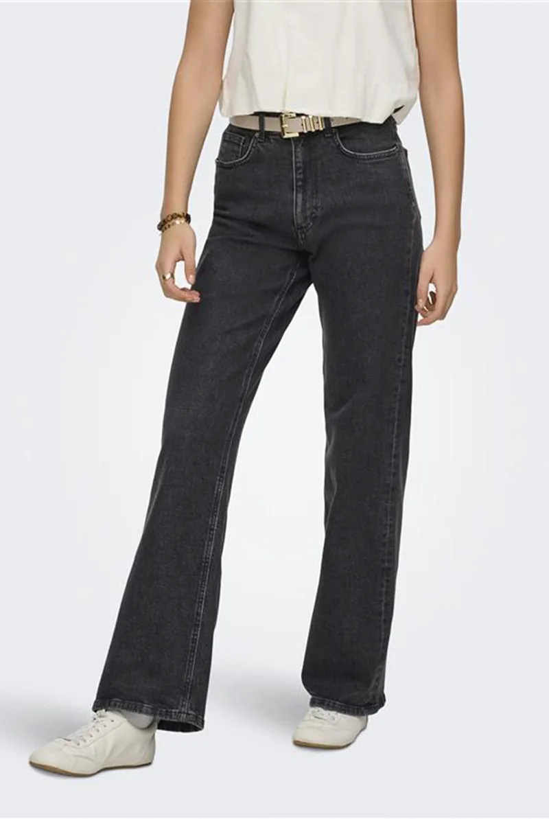 ONLY High Waist Wide Leg Jeans - 15235241 - Black