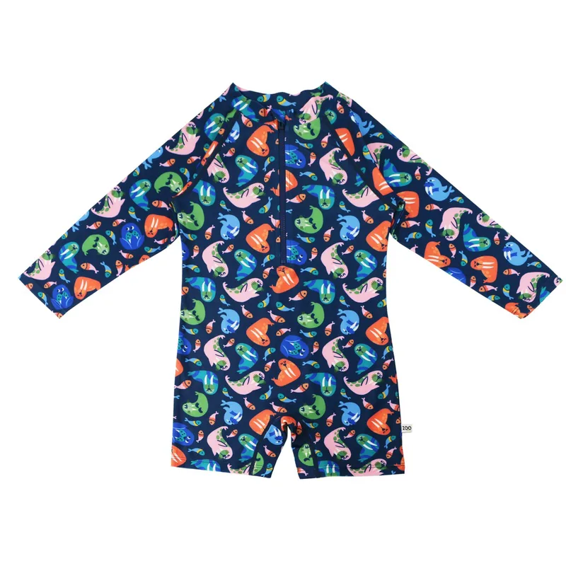Ολόσωμο Μαγιό Surf Suit 6-12μηνών UPF50 Wally the Walrus Zoocchini ZOO12425 (Μέγεθος: 6-12 Μηνών) - Zoocchini - ZOO12425-6-12M