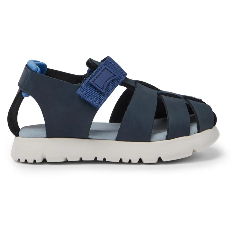 CAMPER Oruga - Πέδιλα Για Firstwalkers - Μπλε, Μέγεθος 23, Smooth leather/Cotton fabric