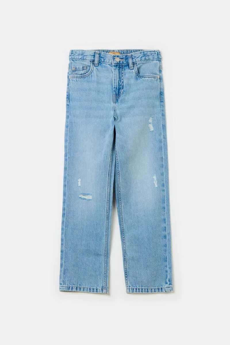 OVS παιδικό τζην παντελόνι Mom Fit - 001964561 Denim Blue Ανοιχτό