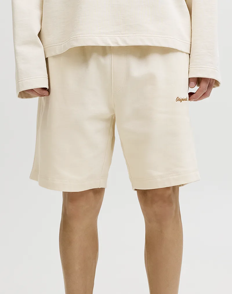 JACK&JONES JPSTKARL NORREBRO SWEAT SHORTS REG SN 12292565-Antique White Biege