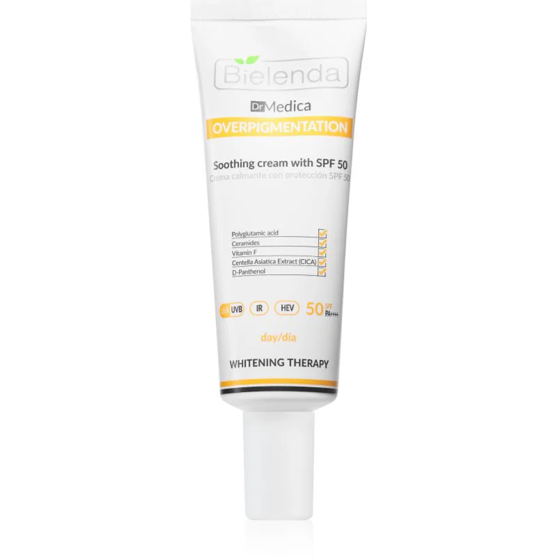 Bielenda Dr. Medica Overpigmentation καταπραϋντική κρέμα ημέρας SPF 50 50 ml