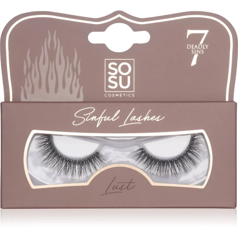 SOSU Cosmetics 7 Deadly Sins Lashes τεχνητές βλεφαρίδες Lashes Lust 1 τμχ