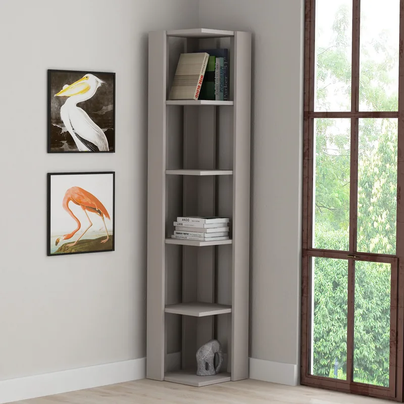 Βιβλιοθήκη Nati Corner - Light Mocha 855Dte5310 (31,8x160,8x31,8 cm)