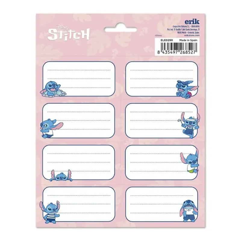 DISNEY STITCH ΑΥΤΟΚΟΛΛΗΤΕΣ ΕΤΙΚΕΤΕΣ 8X2