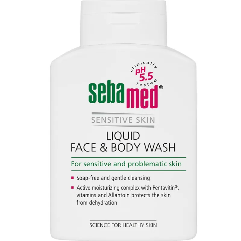 Sebamed Liquid Face & Body Wash Ήπιο καθαριστικό Προσώπου Σώματος για Ευαίσθητη & Προβληματική Επιδερμίδα - 200ml