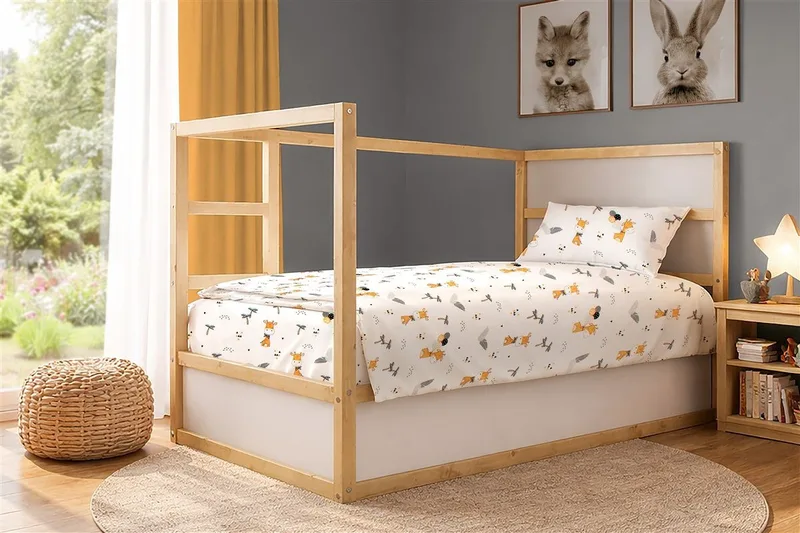 Παπλωματοθήκη Μονή Dimcol Giraffe 599 160x240 White-Orange