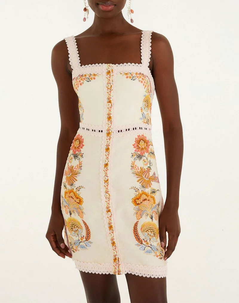 FARM RIO LIGIA LIGHT PINK SLEEVELESS MINI DRESS-LIGIA FLORAL LIGHT PINK 355550-25198-25198 Mixed
