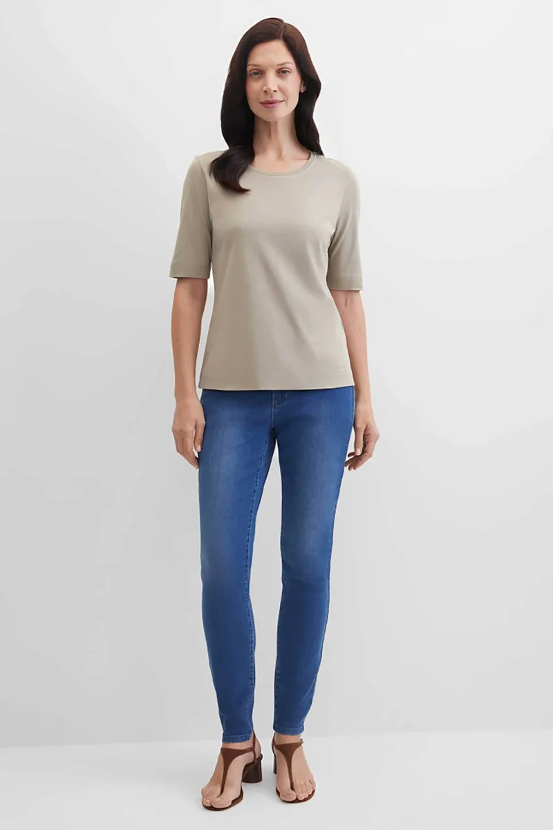 Gerry Weber γυναικείο τζιν παντελόνι Tapered Fit - N67038397038 Denim Blue