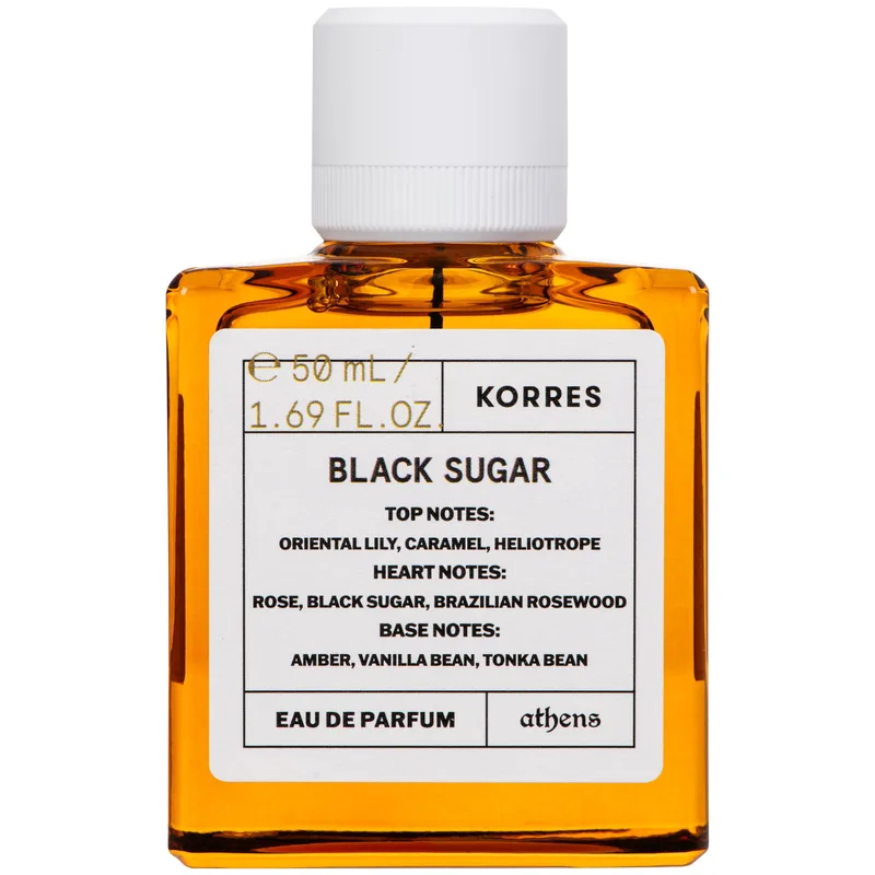 Korres Black Sugar Eau de Parfum Γυναικείο Άρωμα με Νότες Μαύρης Ζάχαρης, Καραμέλας & Βανίλιας 50ml