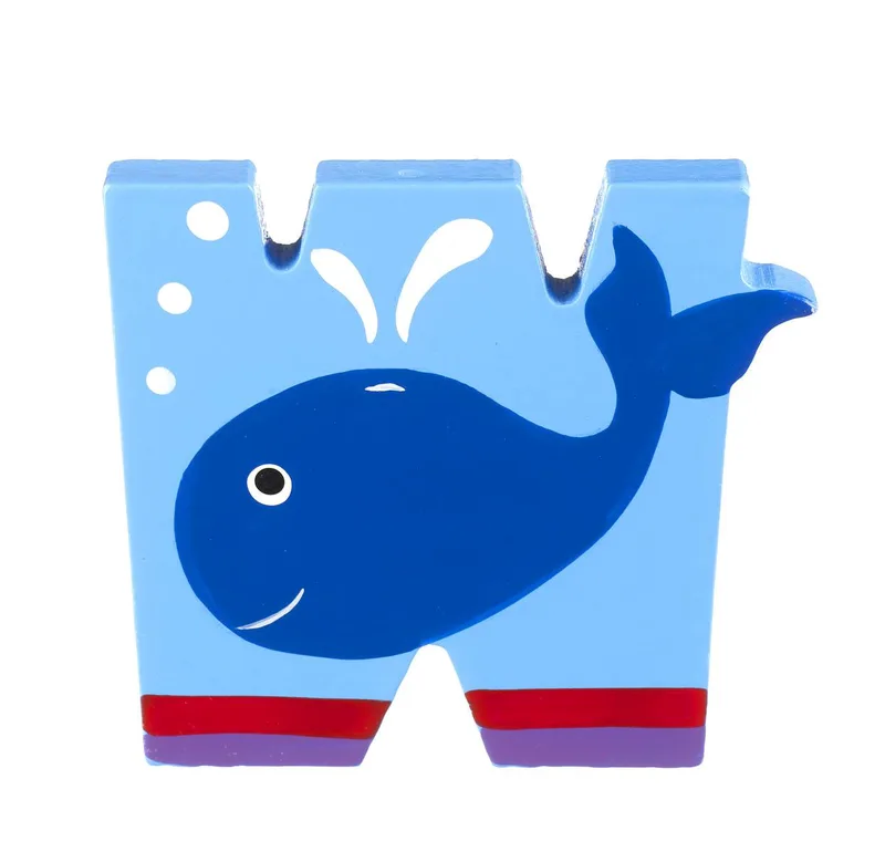 Ξύλινο Γράμμα W Alphabet Letters Πορτοκαλί Tree Toys